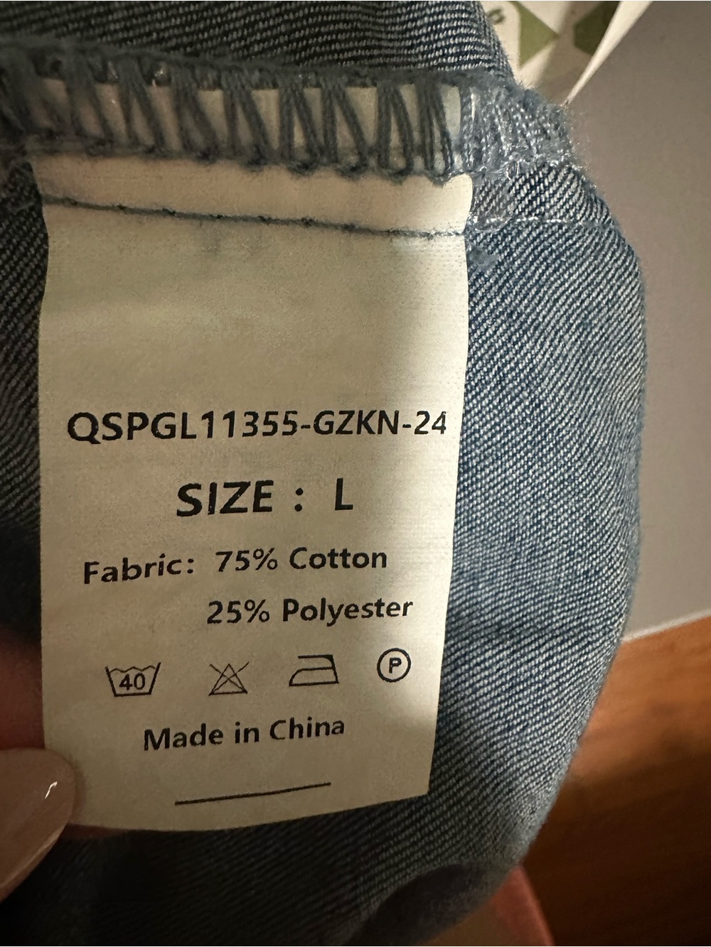 Amazon Blue Denim Button-Front Maxi Dress - Picture 7 of 7